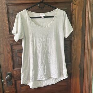 LuLaRoe Metallic Silver Short Sleeve Tee